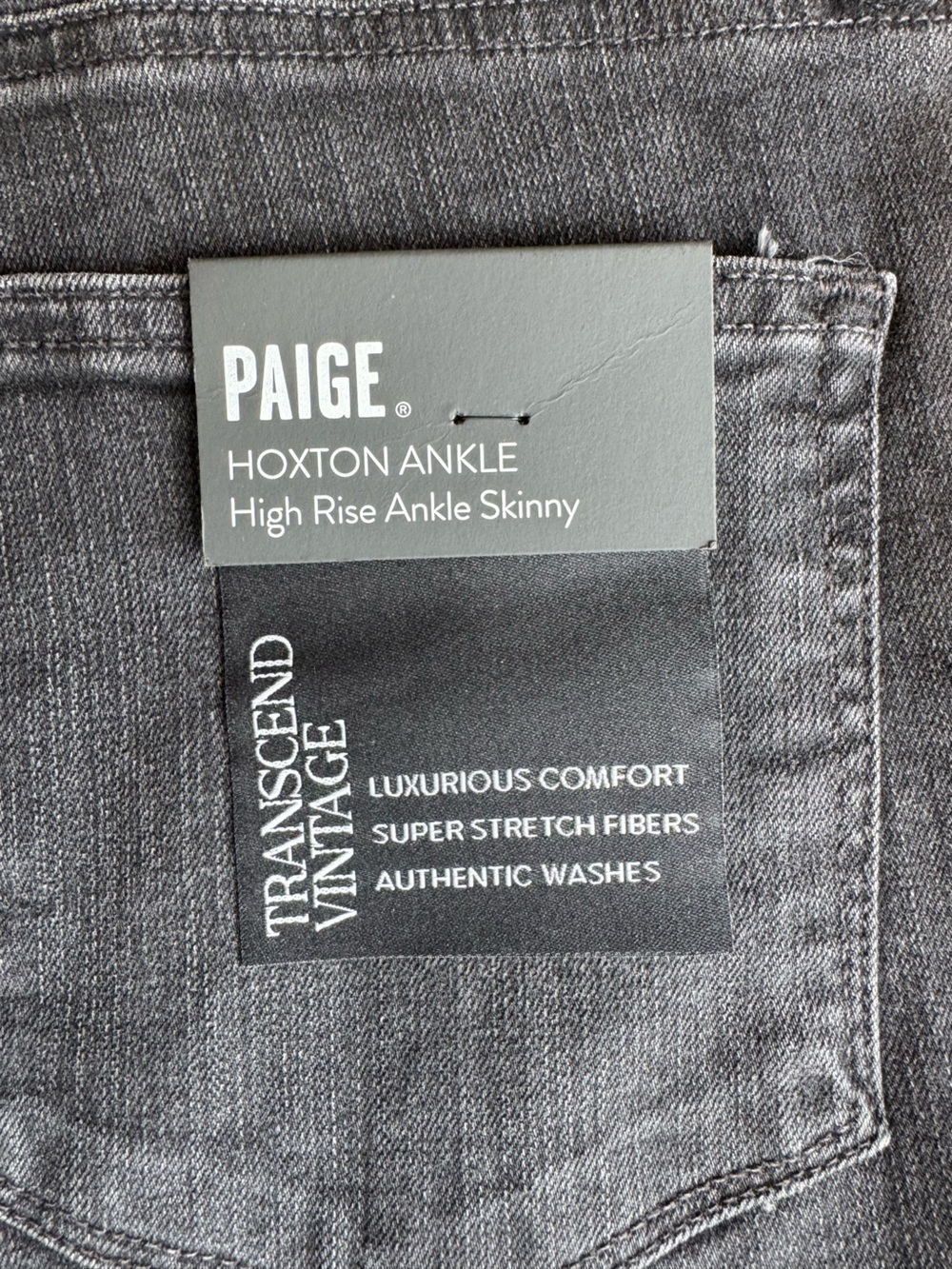 PAIGE Hoxton Ankle high rise Black Willow rinse Denim Skinny Jeans NWT